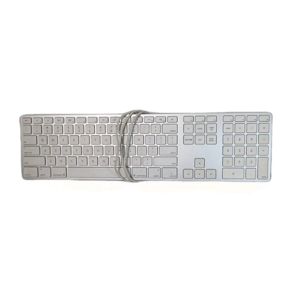 2007 Apple Slim USB Wired Keyboard A1243 MB110LL/A Aluminum standard  Full Size